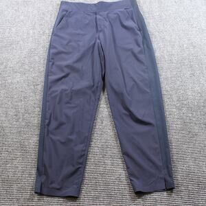 Athleta Nolita Pants Women's Size 8 Length 28 Navy Slim Tapered Rib Waistband